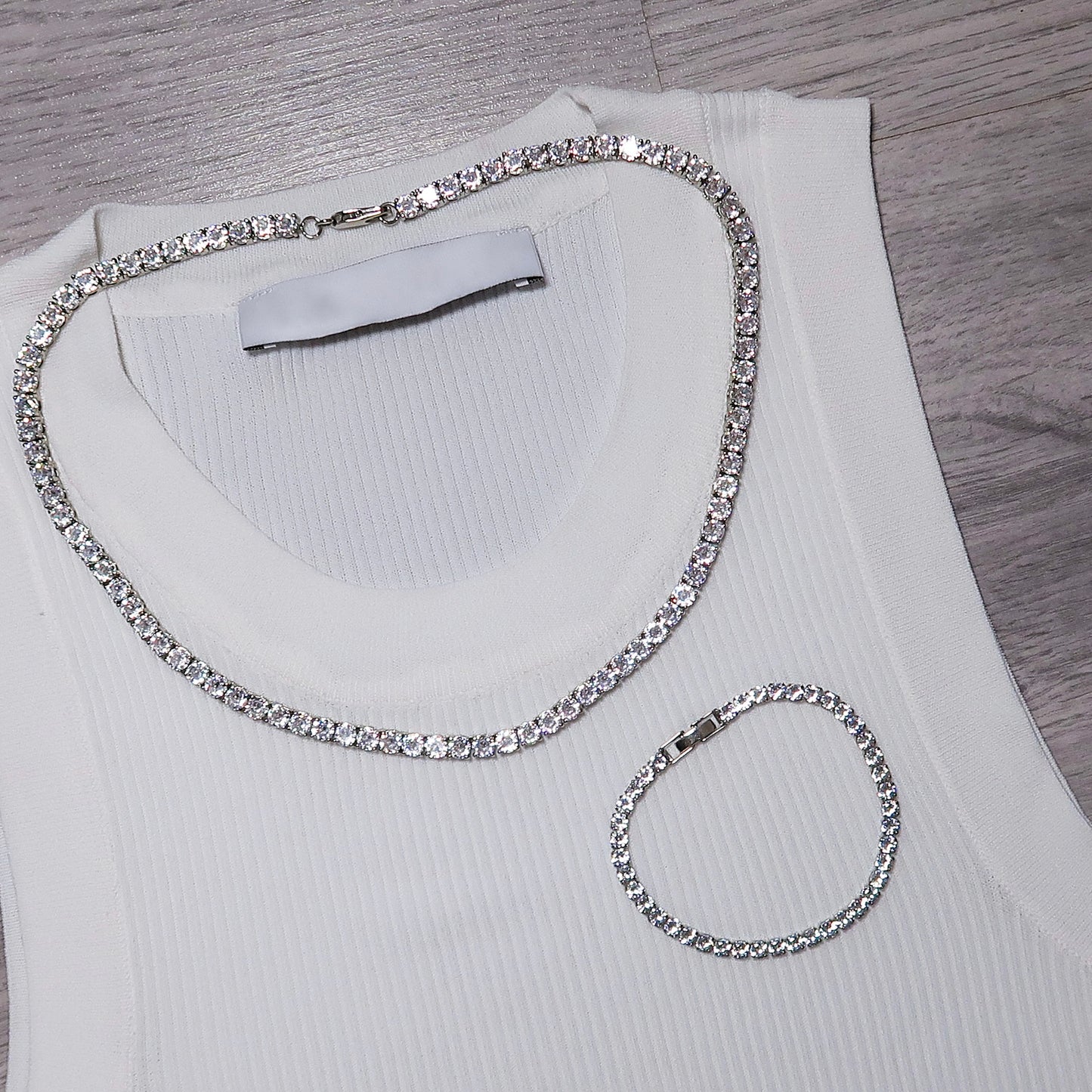 Rosie 4mm Tennis Bracelet - Silver