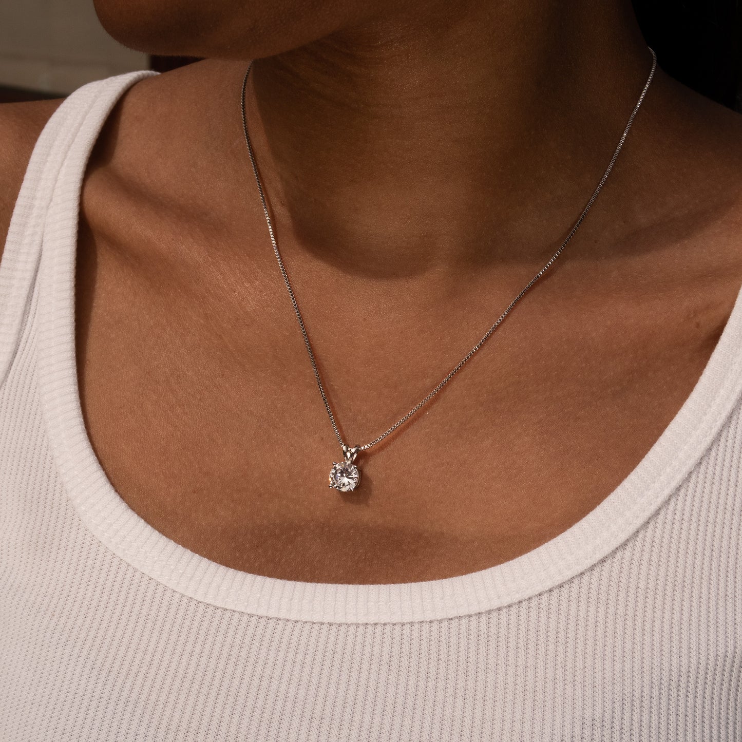 Sienna Single Stone Pendant Necklace