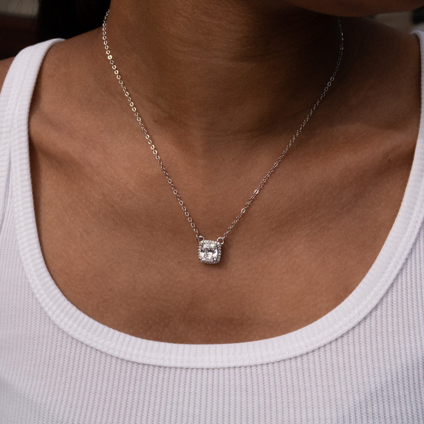 Scarlett Square Pendant Necklace