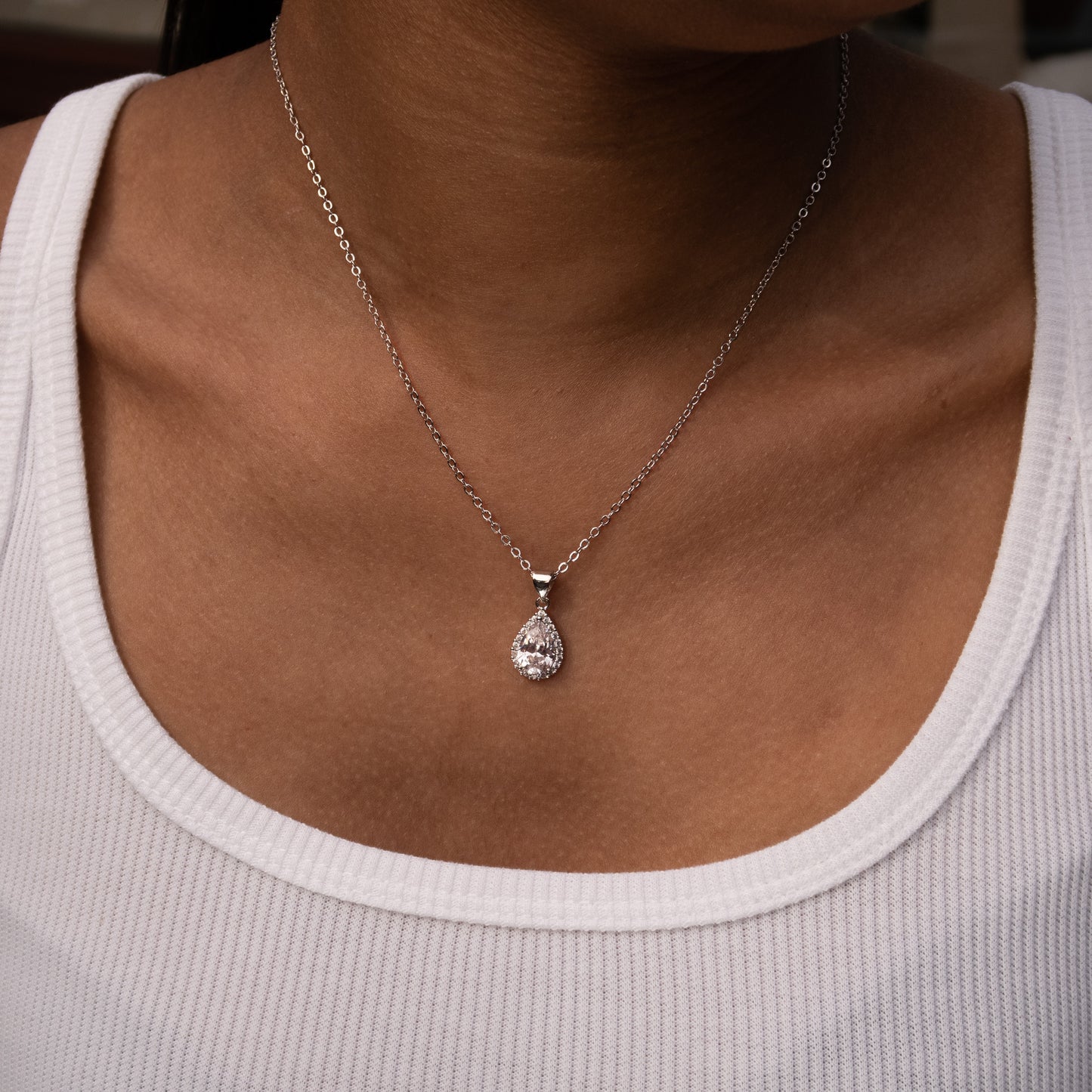 Tara Tear Drop Pendant Necklace