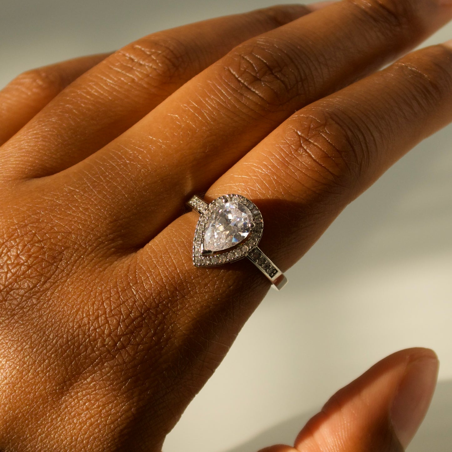 Tara Tear Drop Stone Ring