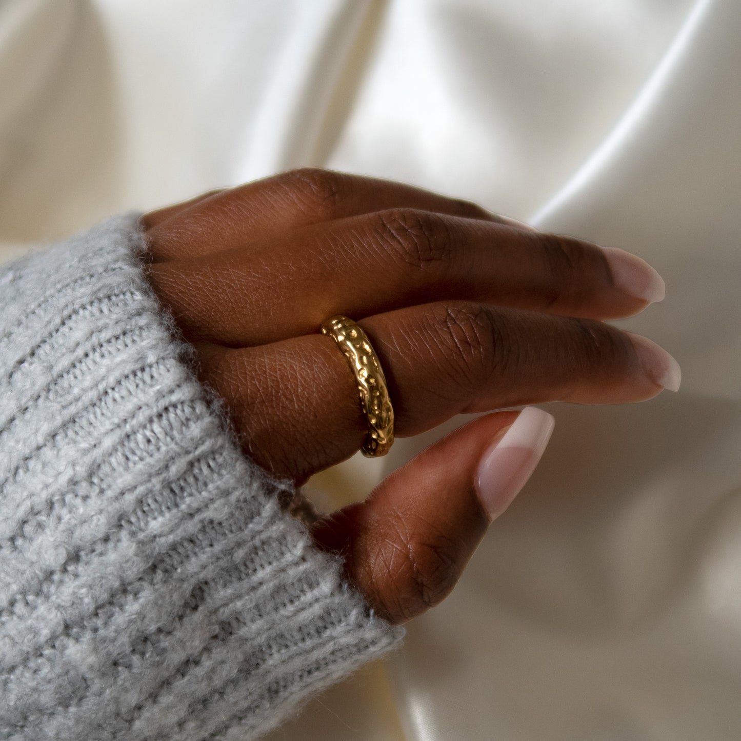 Ophelia Crater Texture Ring