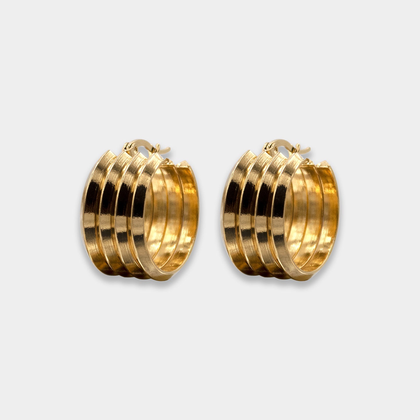 Riley Ribbed Hoop Earrings