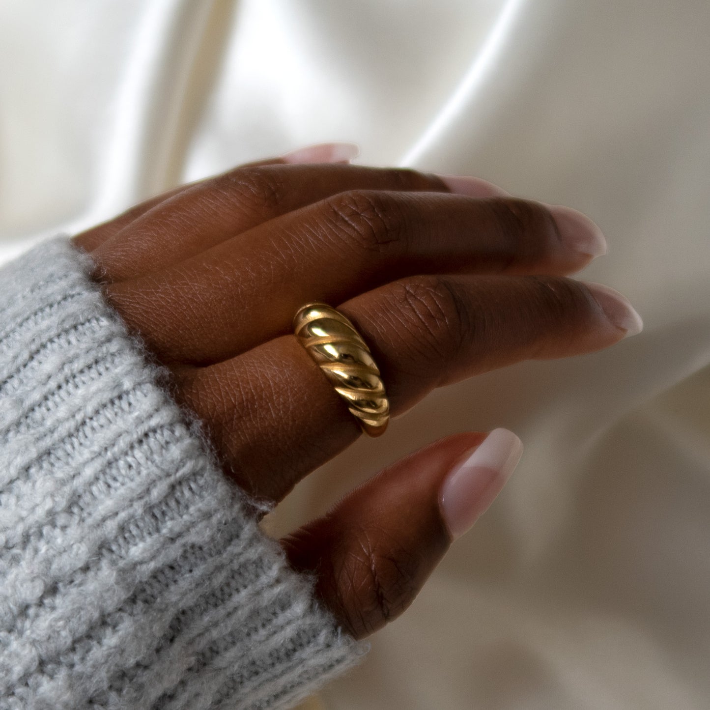 Eleanor Croissant Dome Ring