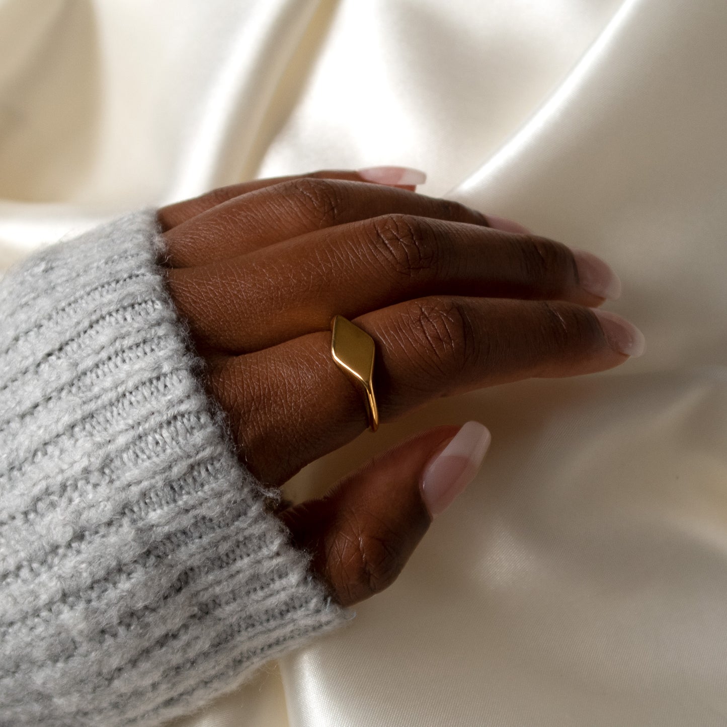Taytum Diamond Shape Signet Ring