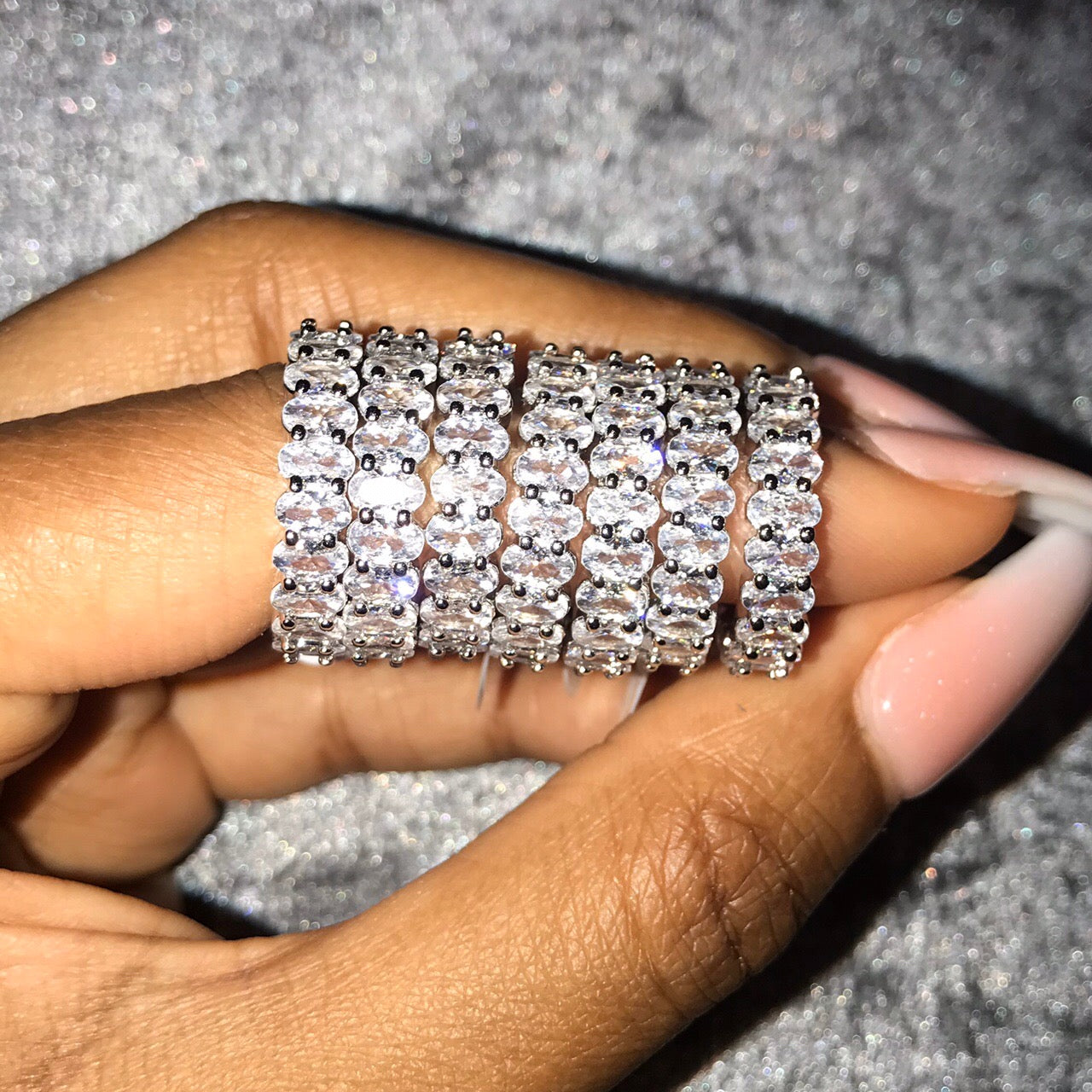 Samantha Eternity Oval Stone Ring