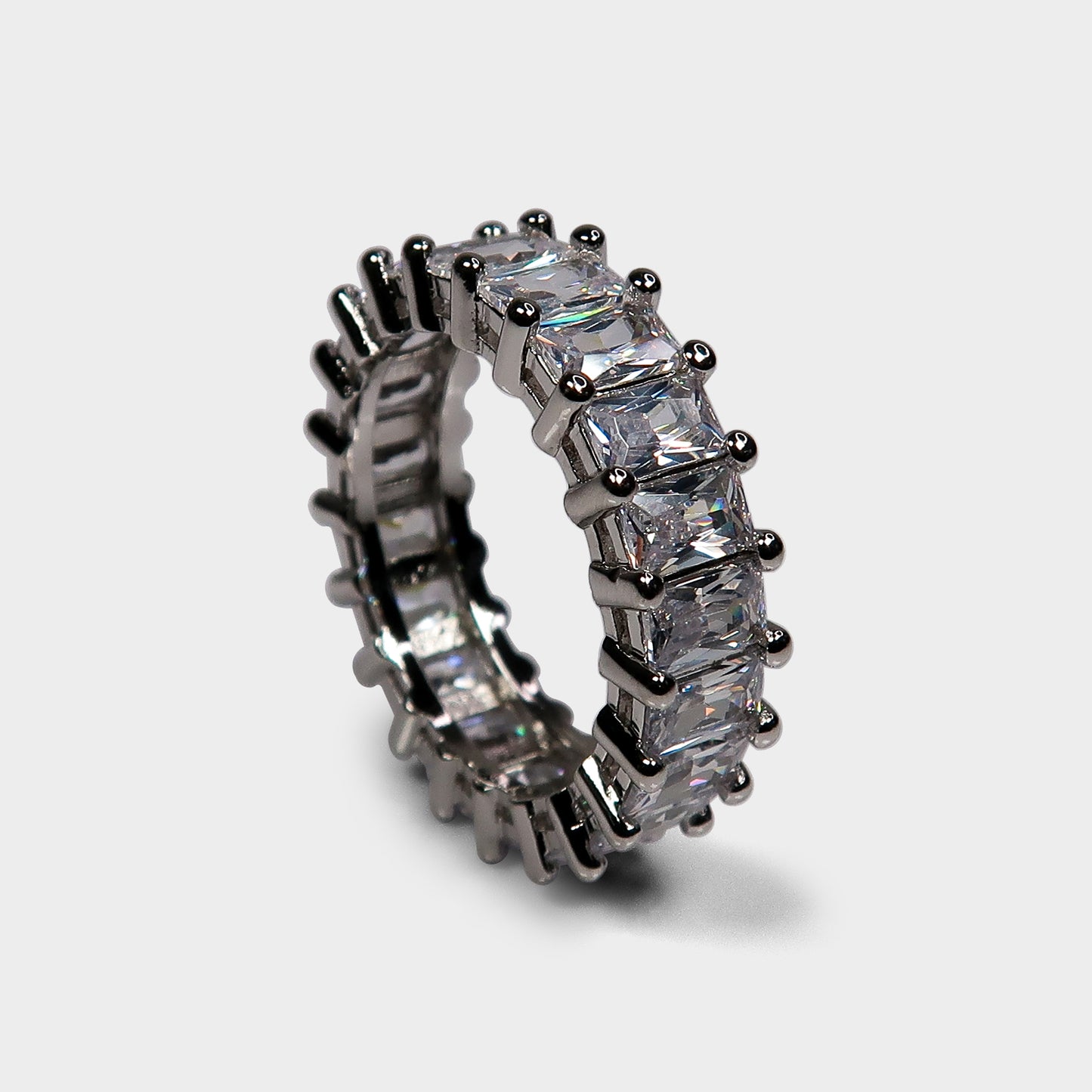 Novah Rectangle Stone Diamante Ring