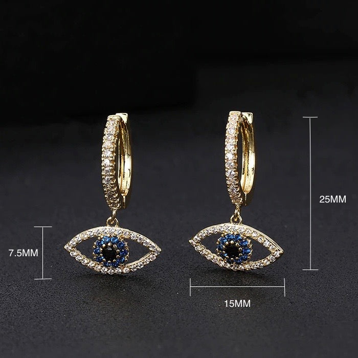 See No Evil Hoop Earrings - Gold