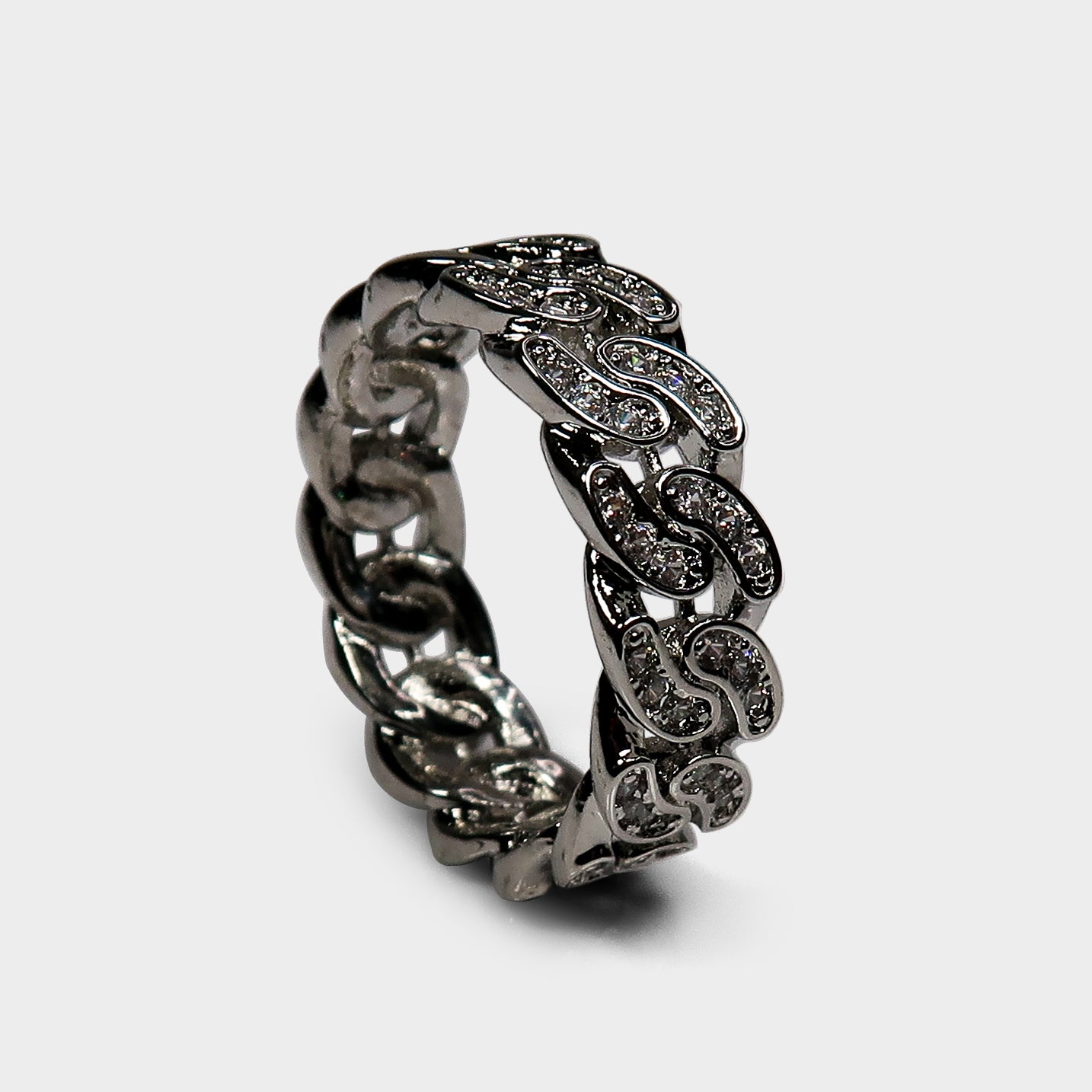 Cuban Link Diamante Ring