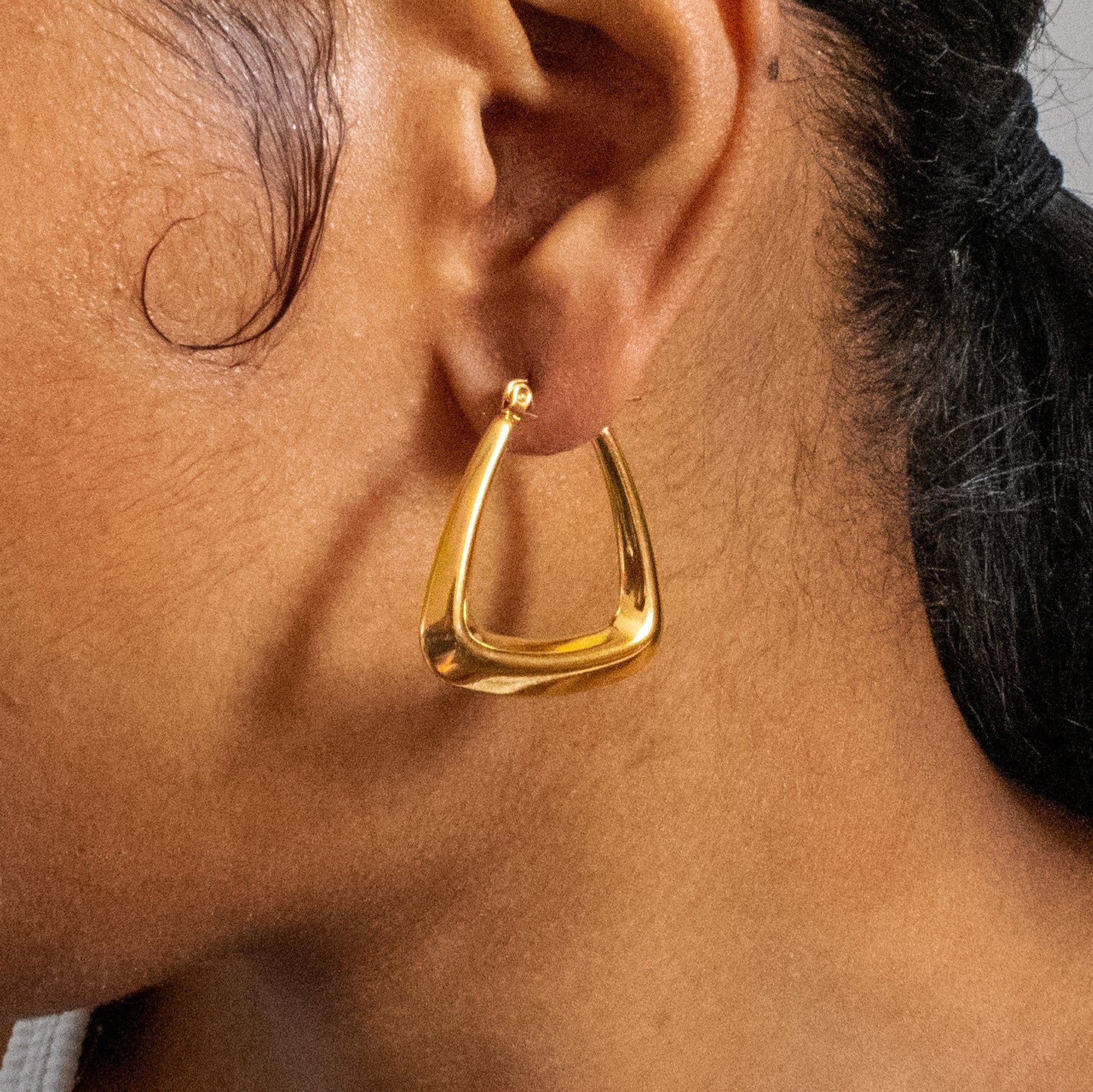 Wren Triangle Hoop Earrings