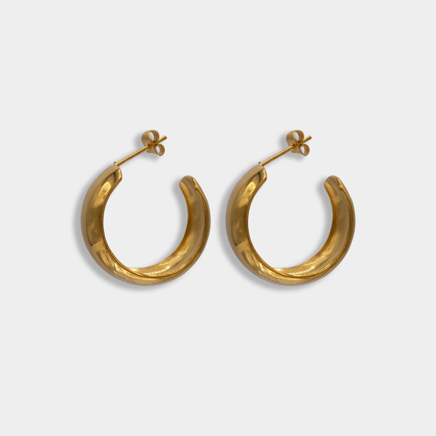 Willow Curved Wide Hoop Earrings