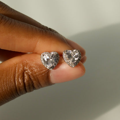 Hope Heart Stud Earrings