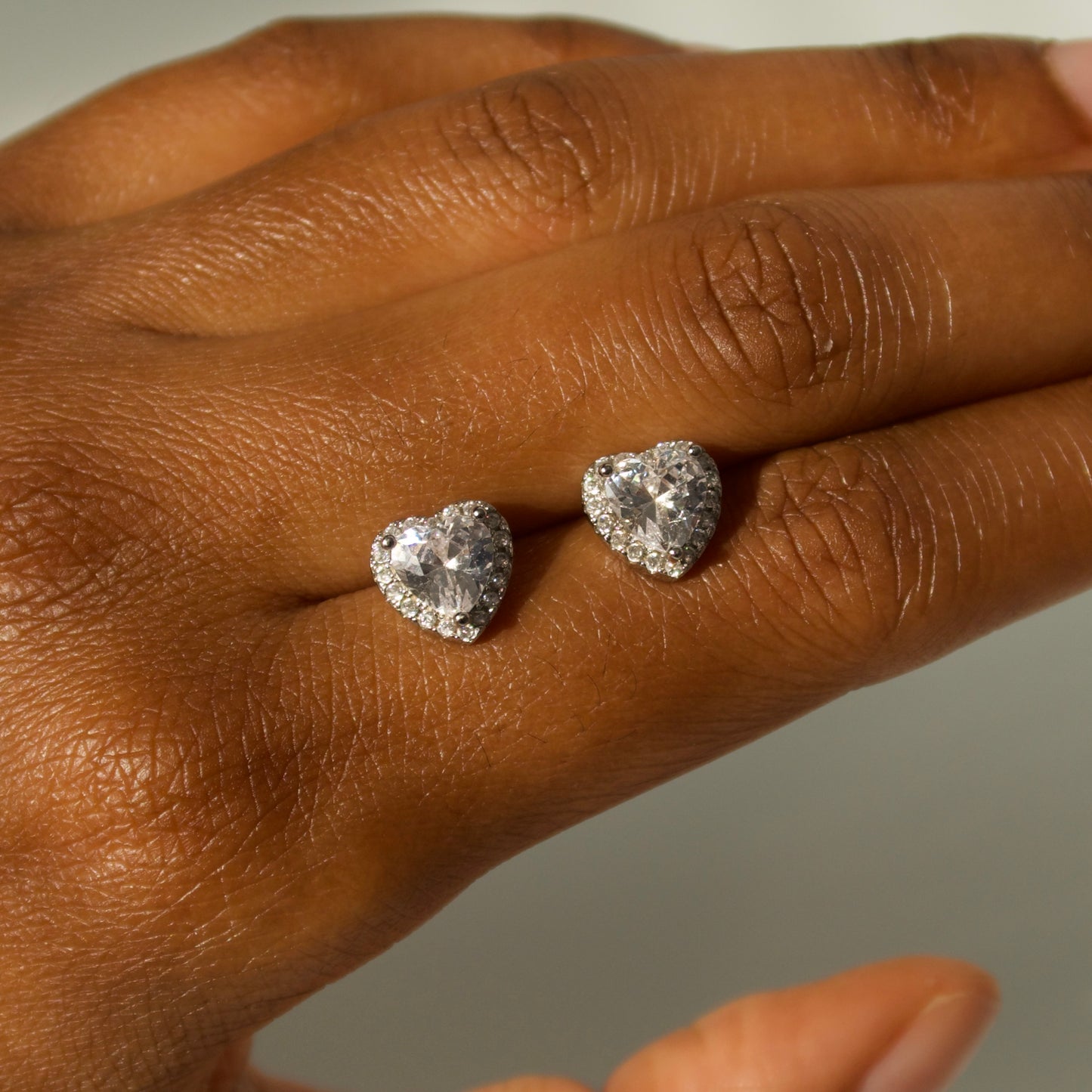 Hope Heart Stud Earrings
