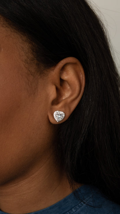 Hope Heart Stud Earrings