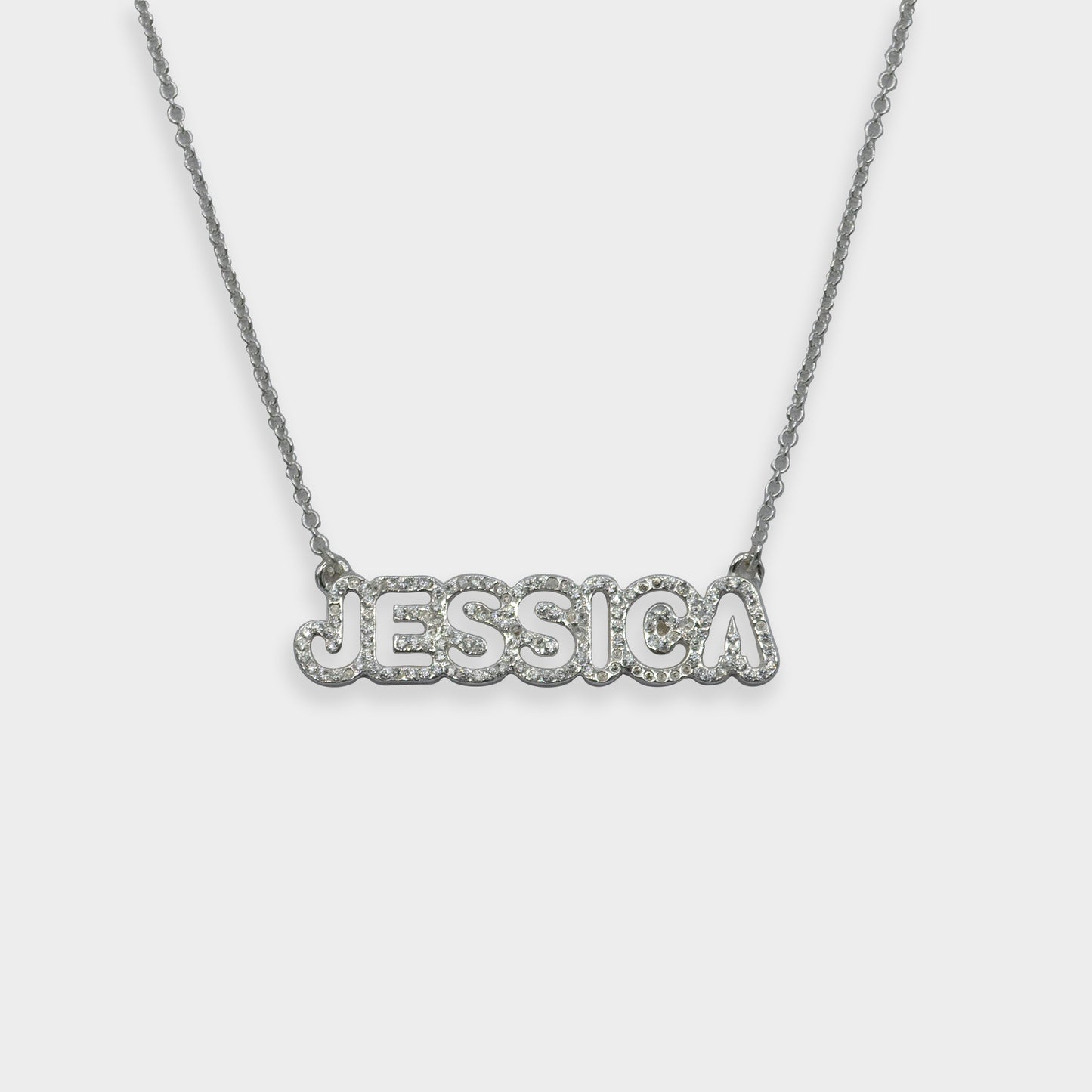 Bubble Letter Personalised Name Necklace