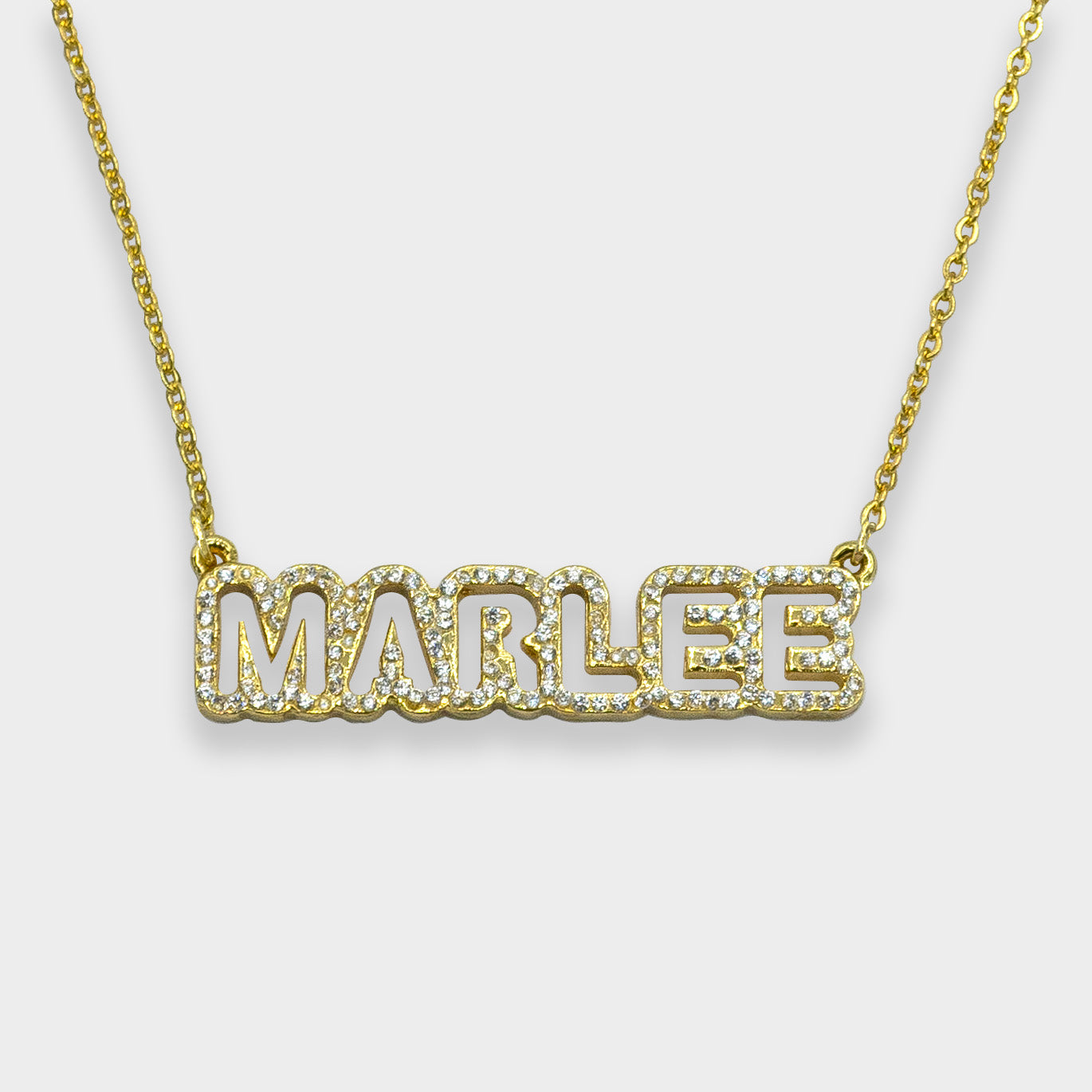 Bubble Letter Personalised Name Necklace