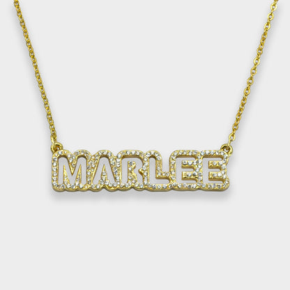 Bubble Letter Personalised Name Necklace