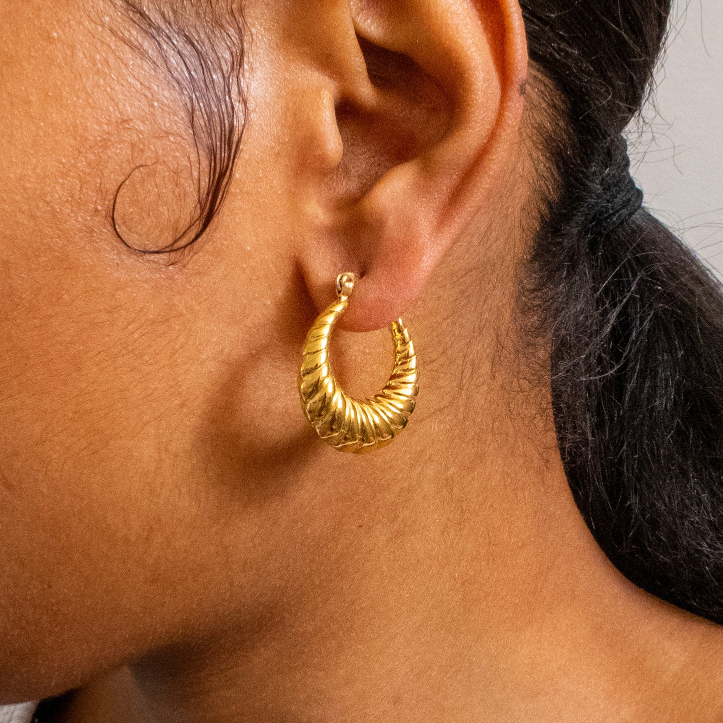 Shereya Shell Hoop Earrings