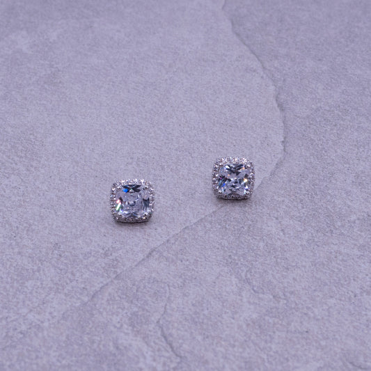 Scarlett Square Stone Stud Earrings