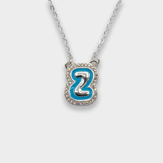 Bubble Letter Initial Necklace