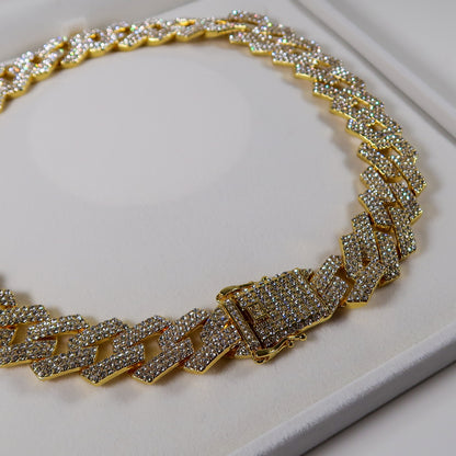 Ariana Diamante Cuban Link Necklace - Gold