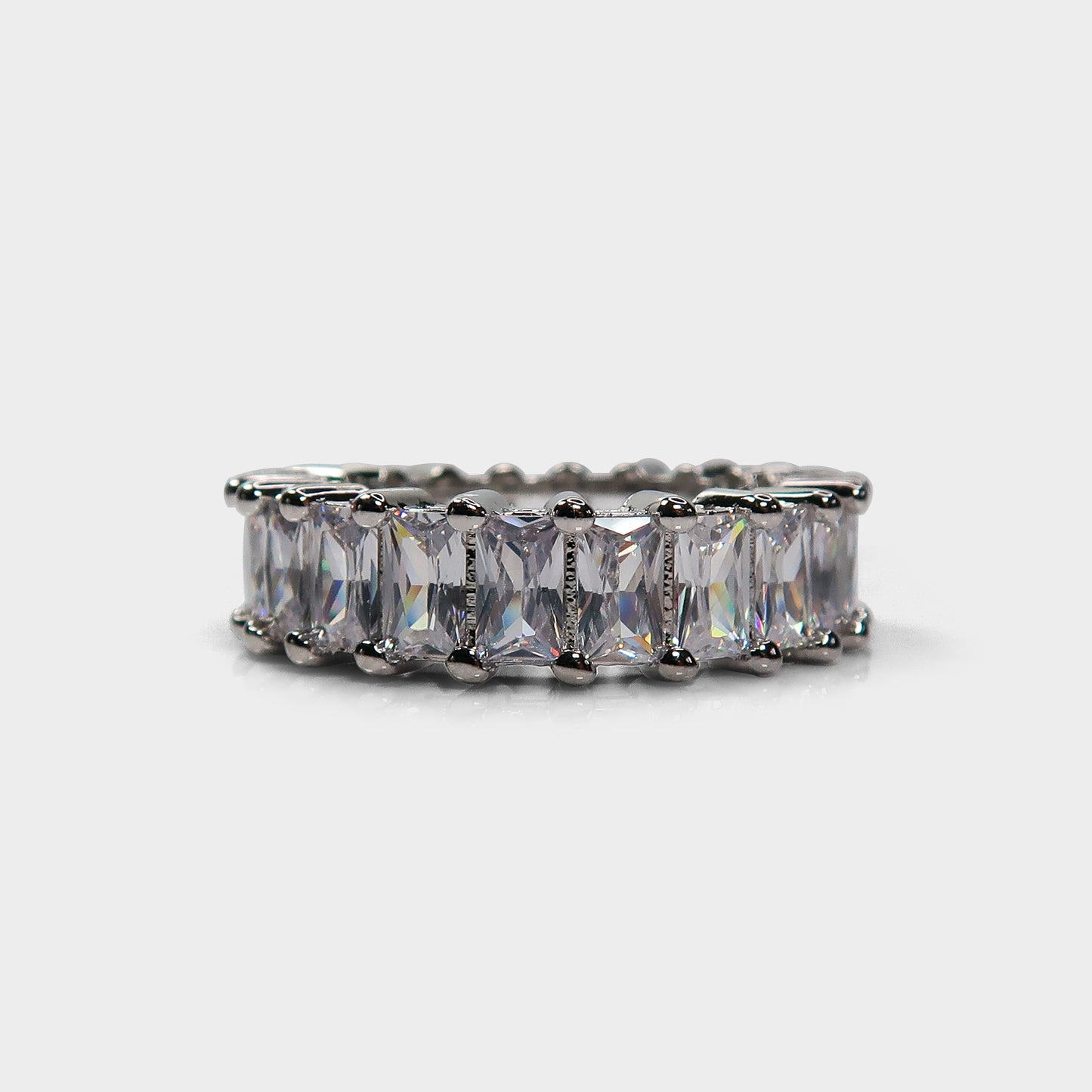 Novah Rectangle Stone Diamante Ring