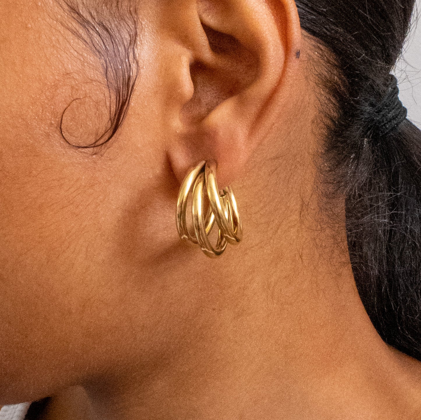 Athena Triple Hoop Earrings