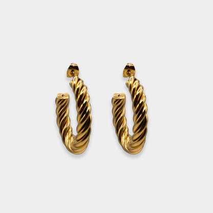 Tessa Twist Hoop Earrings